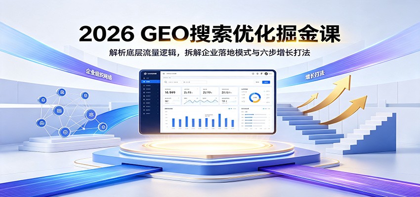 2026 GEO搜索优化掘金课：解析底层流量逻辑，拆解企业落地模式与六步增长打法-Selene网创网