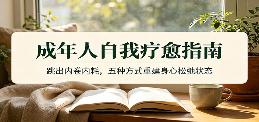 成年人自我疗愈指南：跳出内卷内耗，五种方式重建身心松弛状态-Selene网创网