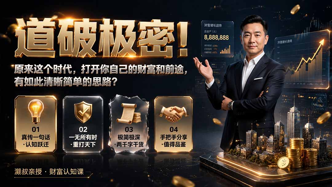 付费文章：道破极密！原来这个时代，打开你自己的财富和前途，有如此清晰简单的思路？-Selene网创网