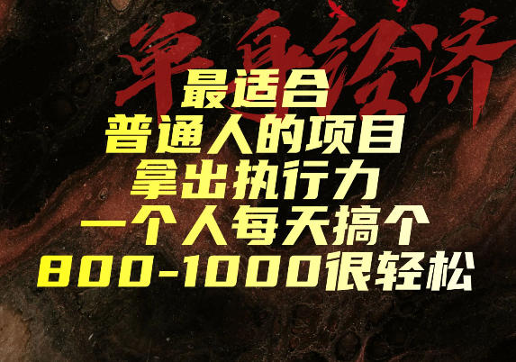 最适合普通人的项目，拿出执行力一个人每天搞个800-1k很轻松【揭秘】-Selene网创网