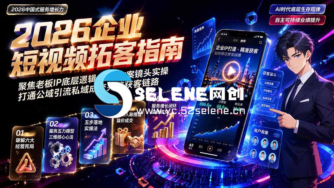 2026AI时代服务增长力实战课-无水印|五力模型三维心法教学,破解门店客源流失低价内卷实现长效业绩增长-Selene网创网