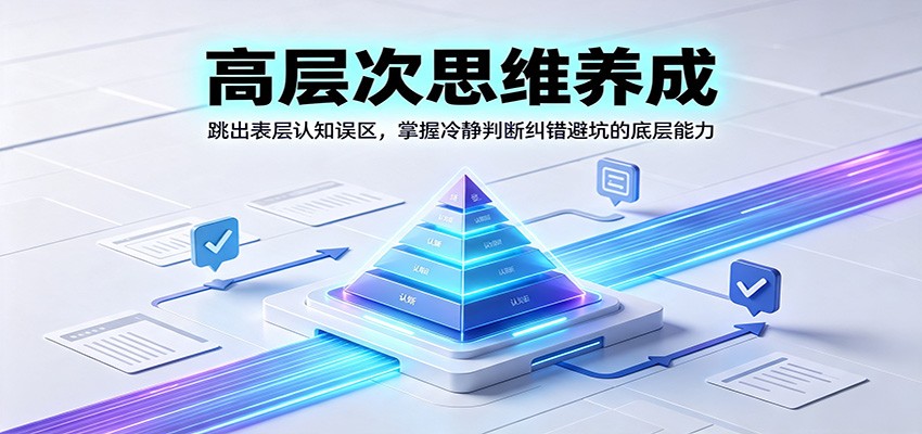 高层次思维养成：跳出表层认知误区，掌握冷静判断纠错避坑的底层能力-Selene网创网