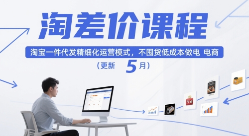 淘差价课程，淘宝一件代发精细化运营模式，不囤货低成本做电商(更新26年7月)-Selene网创网