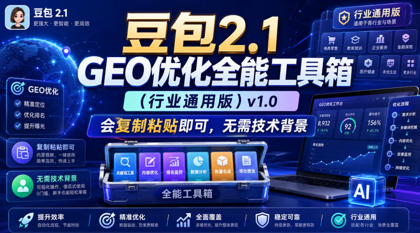 豆包2.1 GEO优化全能工具箱(行业通用版)v1.0,会复制粘贴即可,无需技术背景-Selene网创网