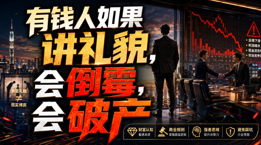 付费文章:有钱人如果讲礼貌,会倒霉,会破产-Selene网创网